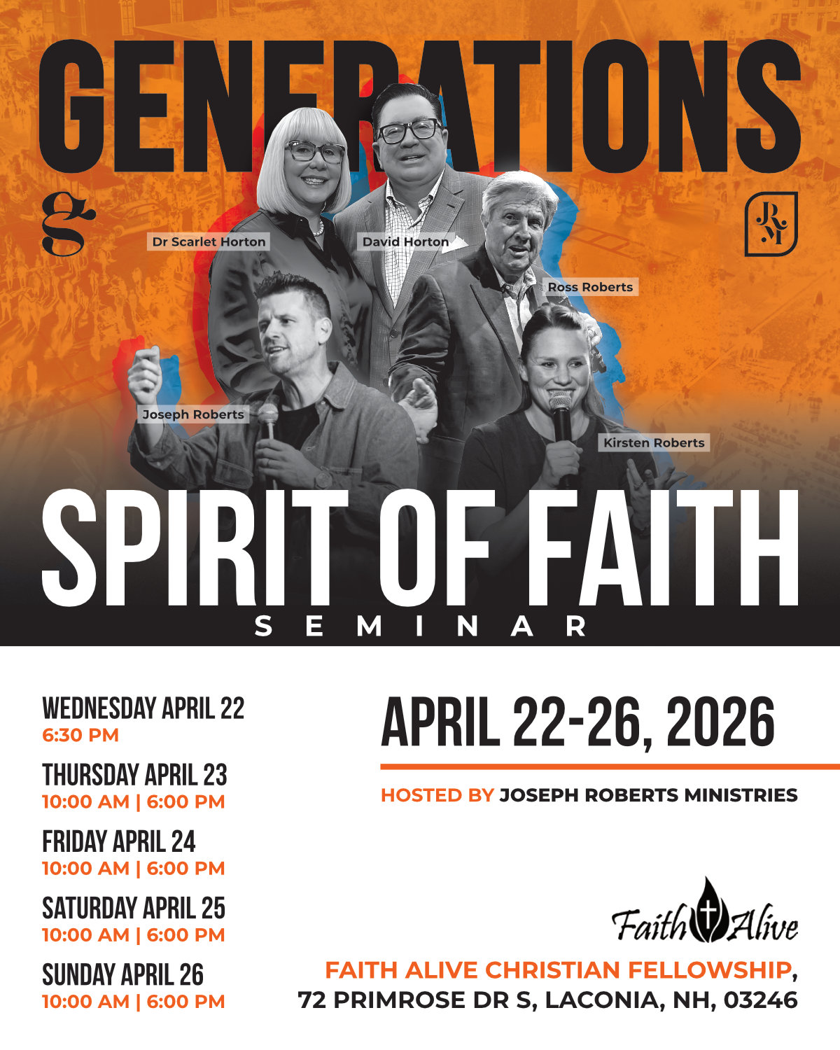 SPIRIT OF FAITH Event Flyer